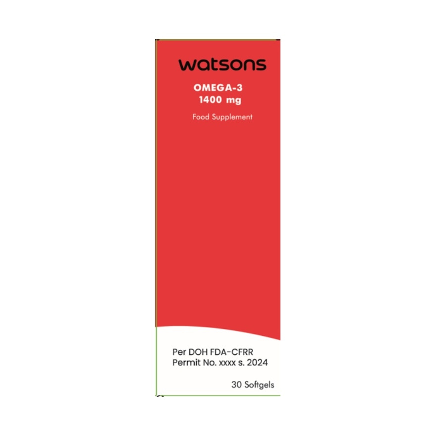 WATSONS GENERICS Omega-3 Oil Softgel Capsule 1400mg 30s Pack