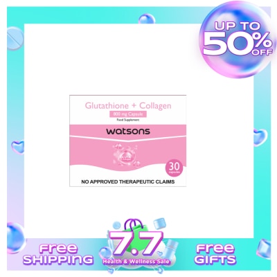 WATSONS GENERICS WATSONS GENERICS Glutathione + Collagen 800mg Capsule 30s