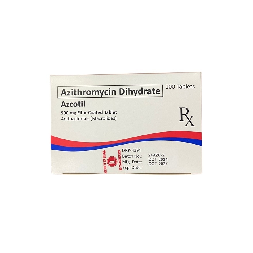 AZCOTIL Azithromycin Dihydrate 500mg Film-Coated Tablet Sold Per Piece [PRESCRIPTION REQUIRED]