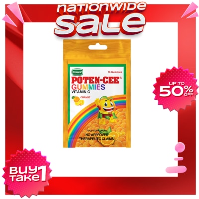 POTENCEE POTENCEE Gummies Vitamin C Orange 15s Ziplock Pouch
