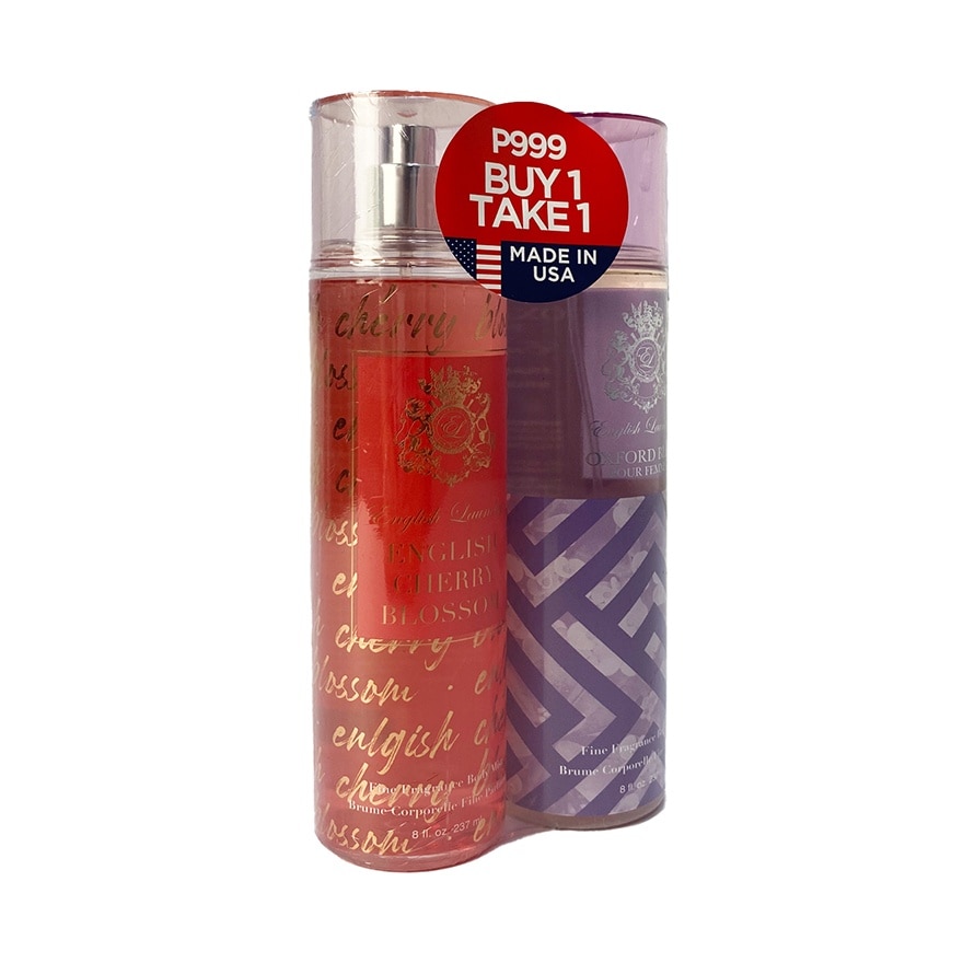 ENGLISH LAUNDRY Cherry Blossom & Oxford Bleu Pour Femme Body Mist 237ml