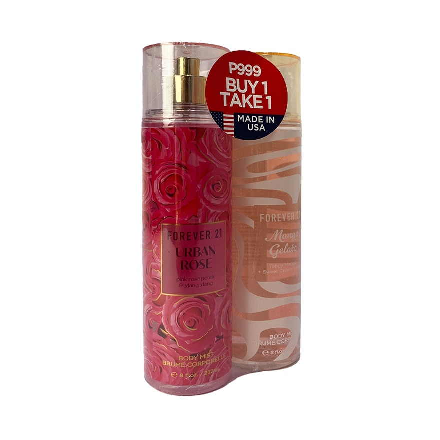 FOREVER 21 Urban Rose & Mango Gelato Body Mist 237ml