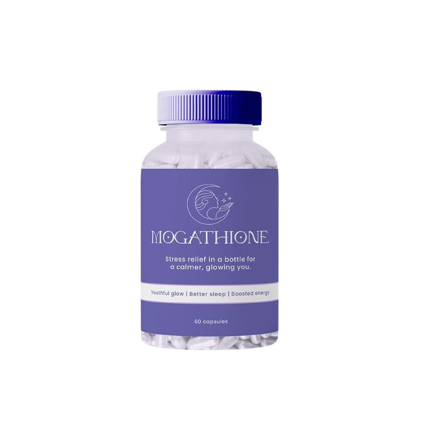 MOGATHIONE Stress Relief Youthful Glow Whitening Supplement 60 Capsules
