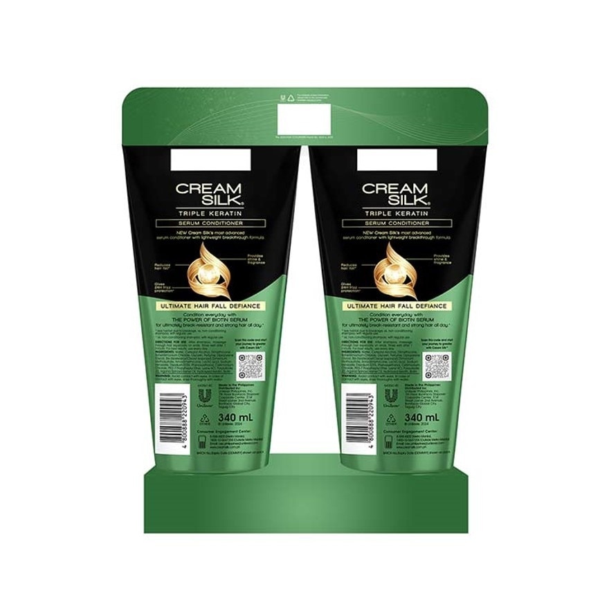 CREAMSILK Triple Keratin Rescue Ultimate Hair Fall Defiance 340ml Buy 1 Get 2nd at 50% Off