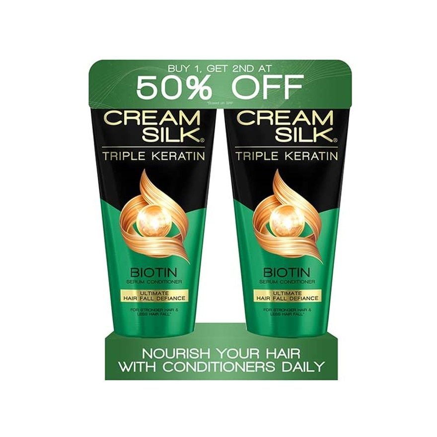 CREAMSILK Triple Keratin Rescue Ultimate Hair Fall Defiance 340ml Buy 1 Get 2nd at 50% Off