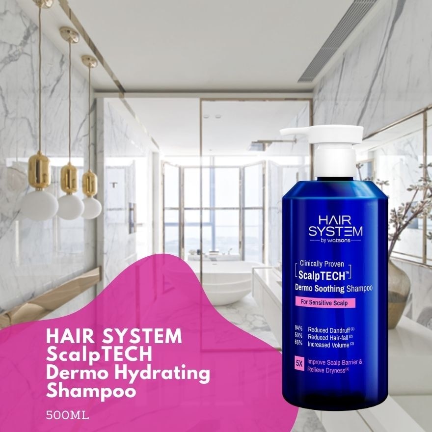 WATSONS Hair System Scalptech Dermo Soothing Shampoo for Sensitive Scalp 500ml
