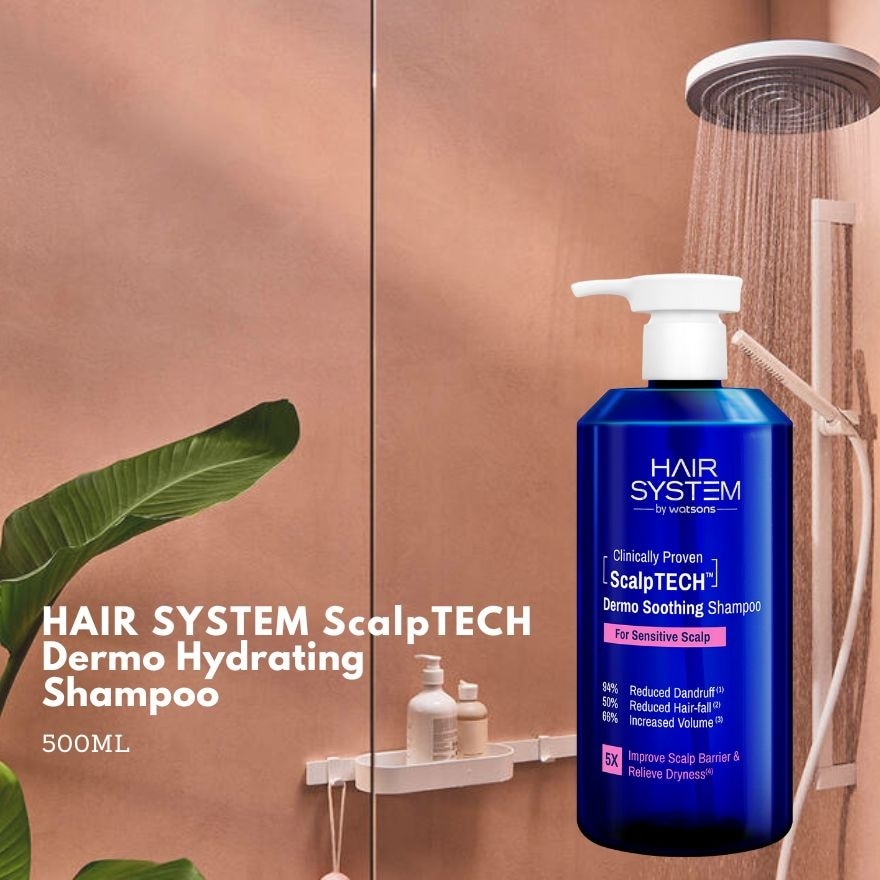 WATSONS Hair System Scalptech Dermo Soothing Shampoo for Sensitive Scalp 500ml