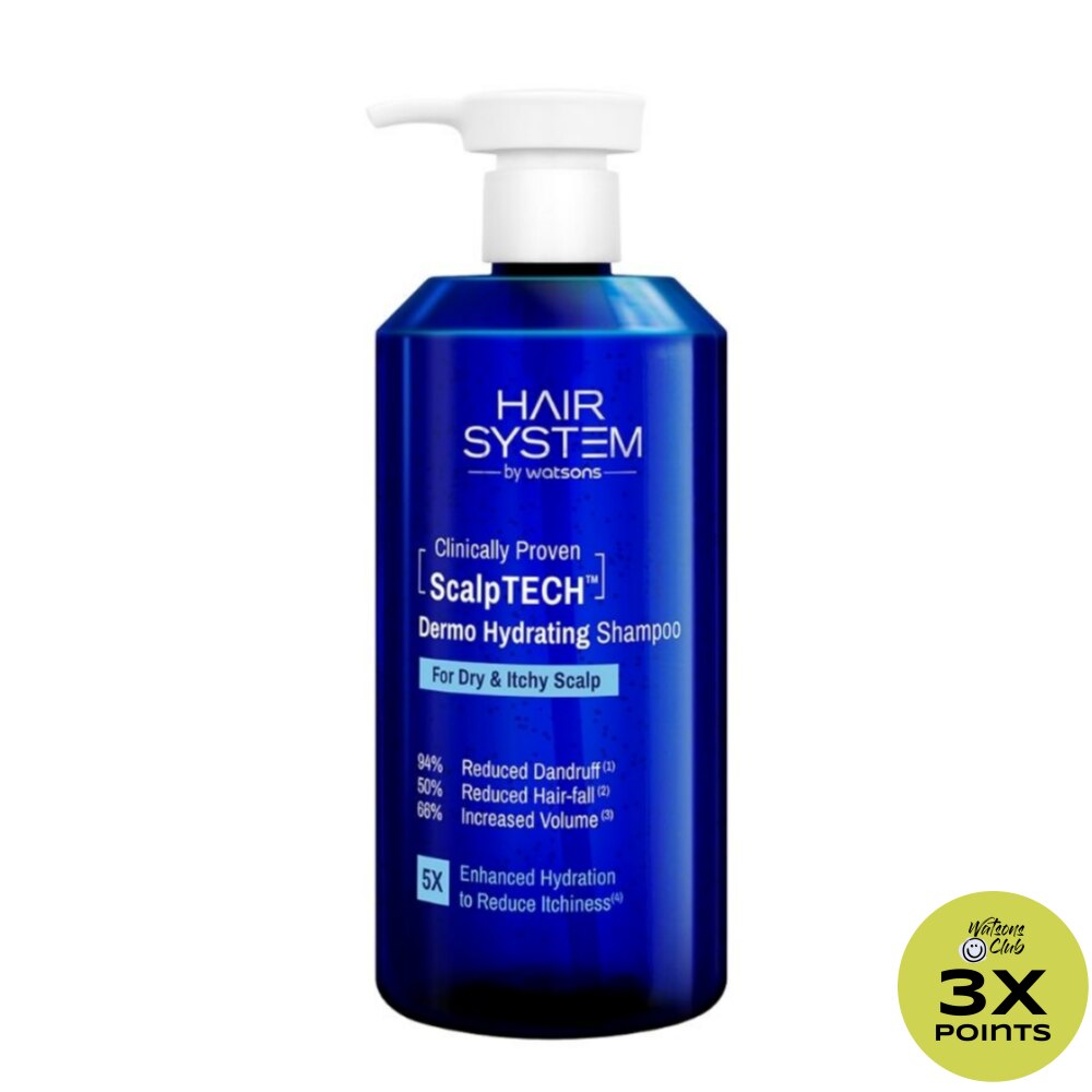 WATSONS Hair System Scalptech Dermo Hydrating Shampoo for Dry & Itchy Scalp 500ml