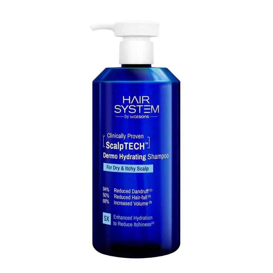 WATSONS Hair System Scalptech Dermo Hydrating Shampoo for Dry & Itchy Scalp 500ml