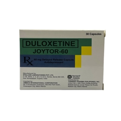 JOYTOR JOYTOR-60 Duloxetine Delayed Release Antidepressant Capsule Sold Per Piece [PRESCRIPTION REQUIRED]