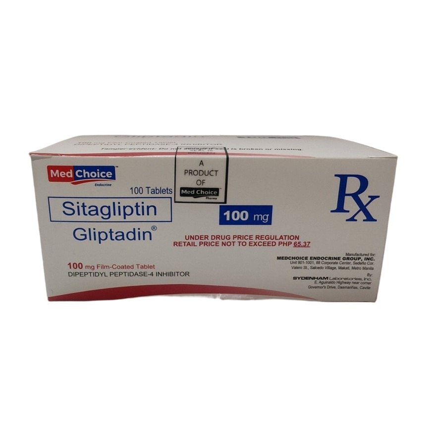 GLIPTADIN SITAGLIPTIN Dipeptidyl Peptidase 4 Inhibitor Film Coated Tablet 100mg Sold Per Piece [PRESCRIPTION REQUIRED]