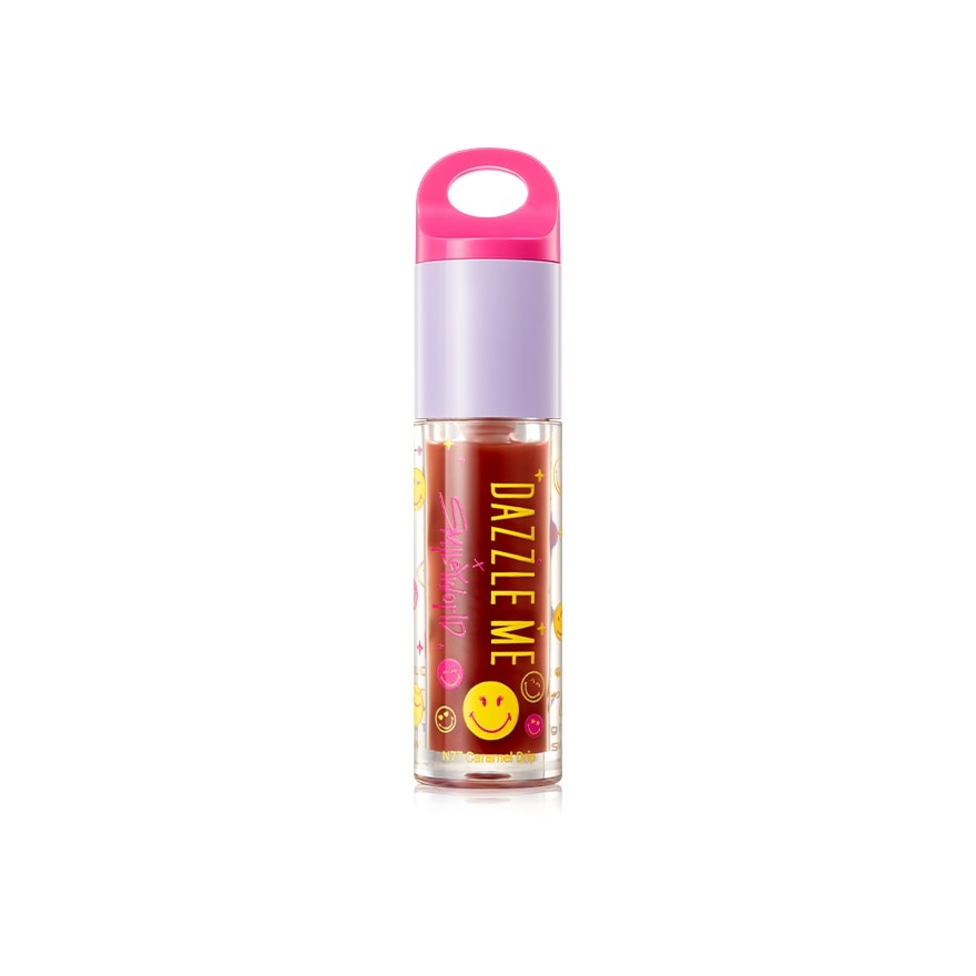 DAZZLE ME x Smiley World Over Glow Lip Oil N77 Caramel Drip 3.8g