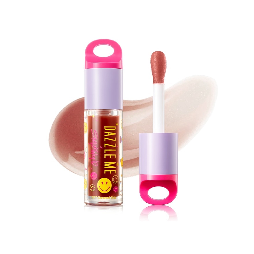 DAZZLE ME x Smiley World Over Glow Lip Oil N77 Caramel Drip 3.8g