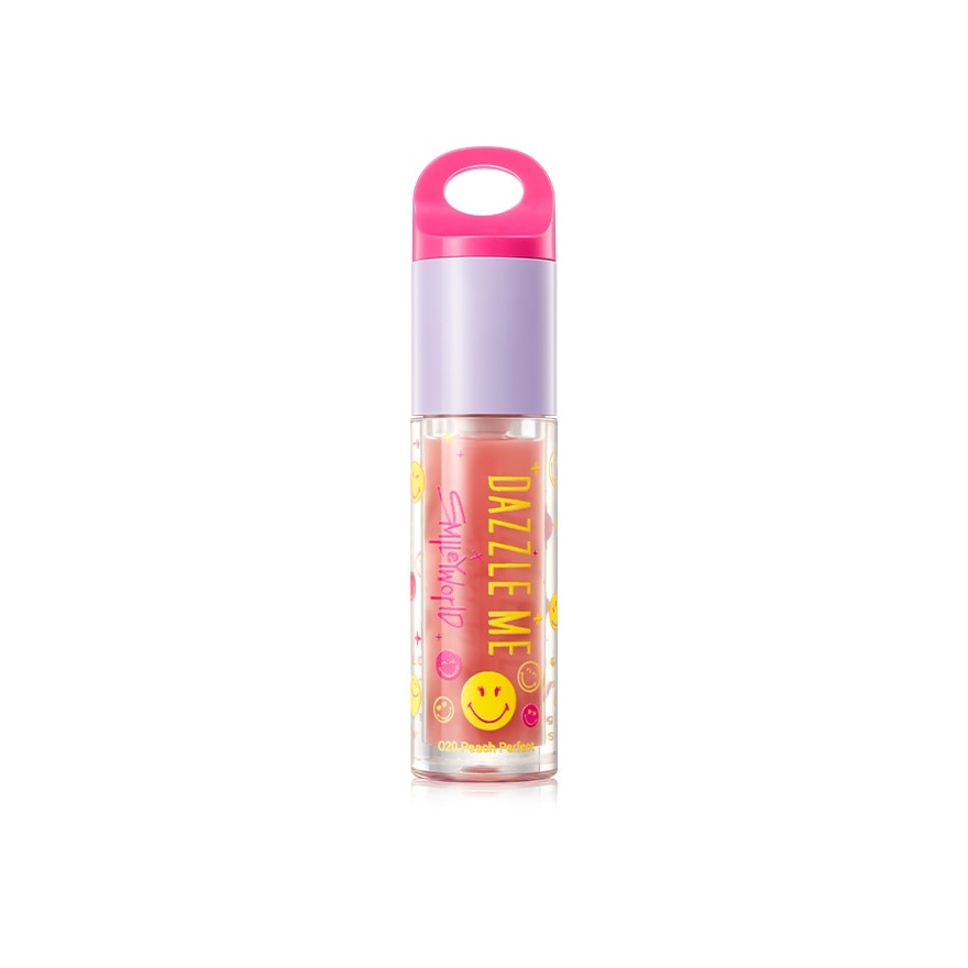 DAZZLE ME X Smiley World Over Glow Lip Oil 020 Peach Perfect 3.8g