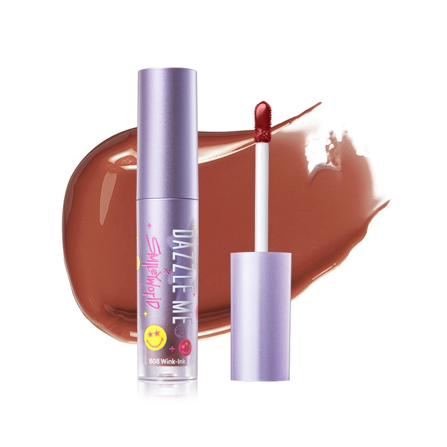 DAZZLE ME x Smiley World Ink Gloss Lip Tint B08 Wink Ink 2.5ml