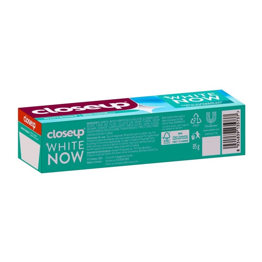 CLOSEUP White Now Detox Cleanse Serum Toothpaste Twin Pack 85g