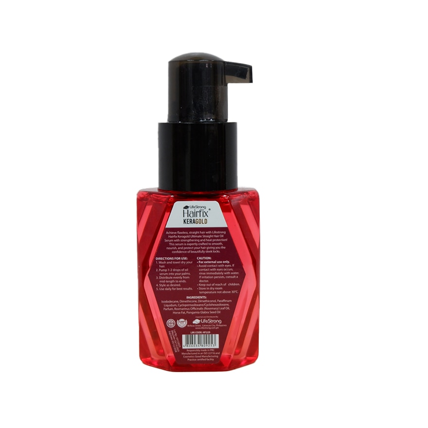 HAIRFIX Keragold Hair Rosemary Oil and Horse Oil Serum Ultimate Straight 65ml