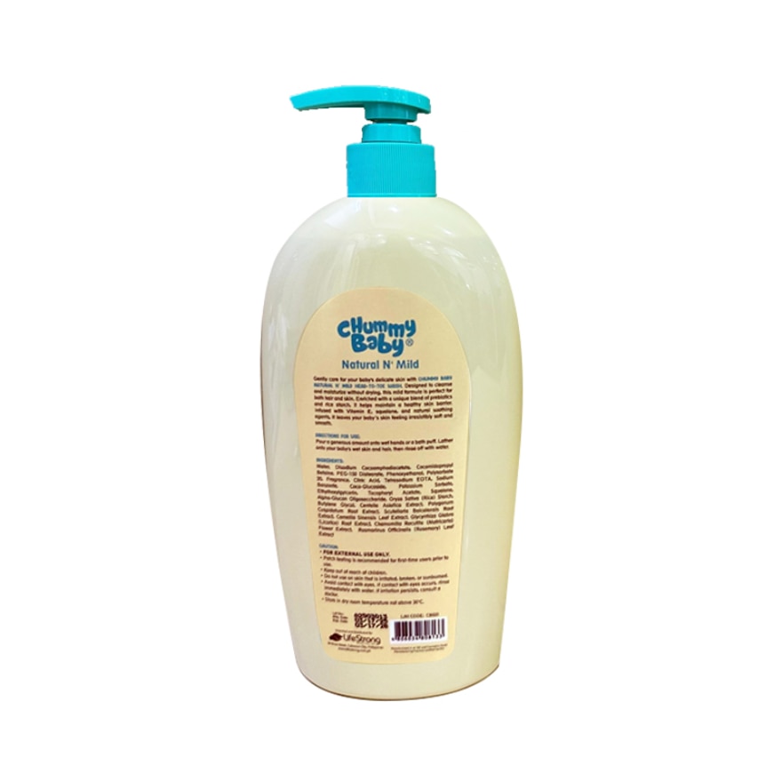 CHUMMY BABY Natural N' Mild 3-in-1 Head to Toe Wash 500ml
