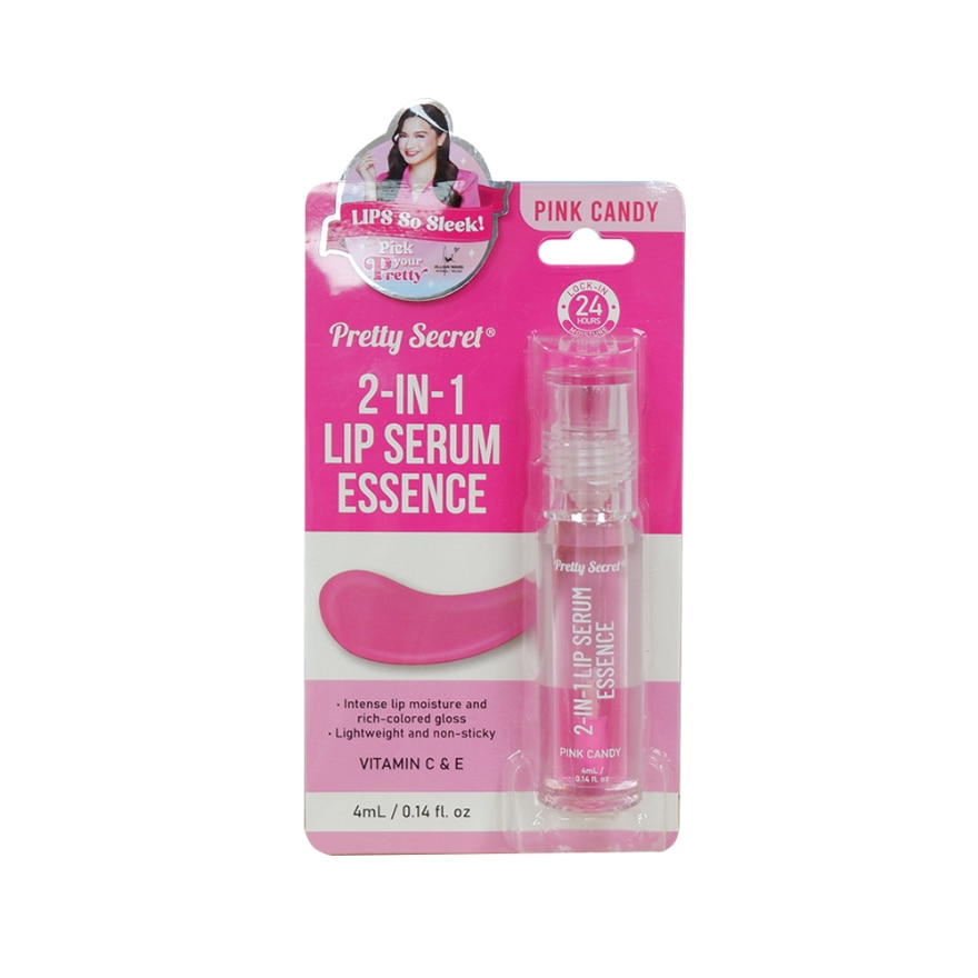 PRETTY SECRET 2-in-1 Lip Serum Essence Pink Candy 4ml