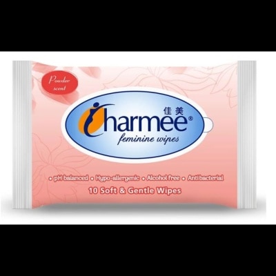 CHARMEE CHARMEE Feminine Wipes Powder Scent 10 Soft and Gentle Wipes