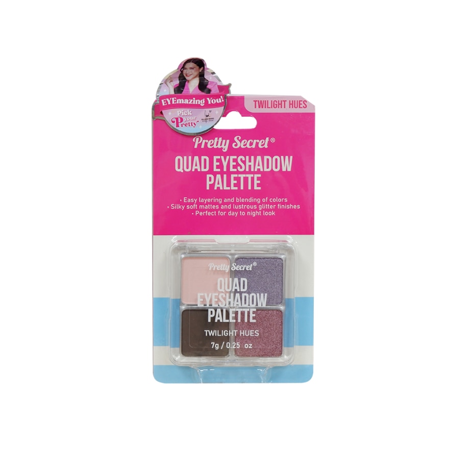 PRETTY SECRET Quad Eyeshadow Palette Twilight Hues 7g