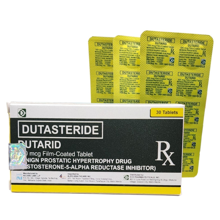 DUTARID Dutasteride Prostatic Hypertrophy Drug Film Coated Tablet Sold Per Piece [PRESCRIPTION REQUIRED]
