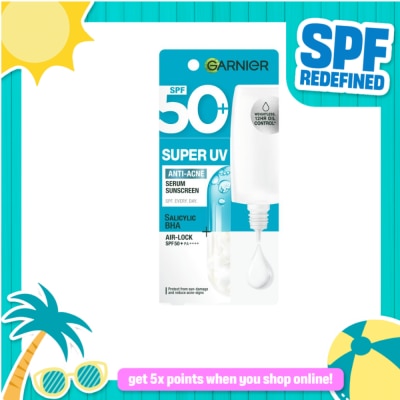 GARNIER - GARNIER Super UV Anti-Acne Serum Sunscreen SPF50 + PA ++++ 30ml