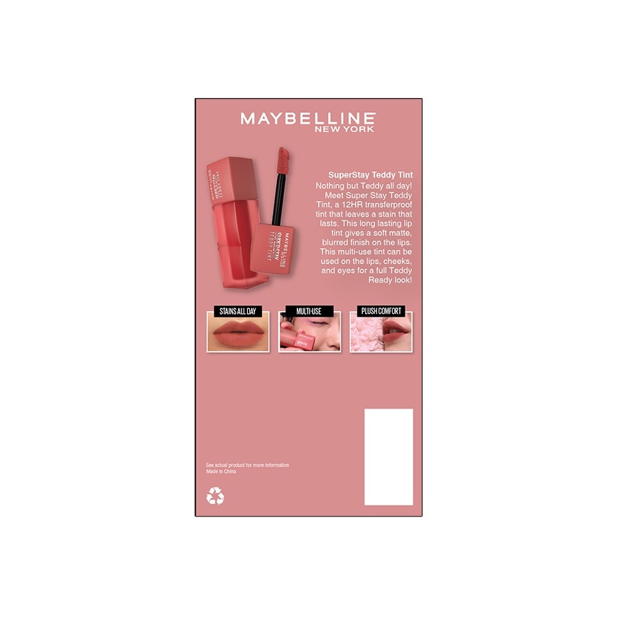 MAYBELLINE SuperStay Teddy Tint Nudes 125 Heart Locket