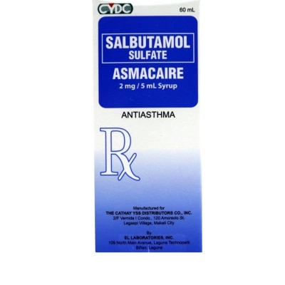 ASMACAIRE ASMACAIRE Salbutamol Sulfate 2mg/5mL Syrup Antiasthma [PRESCRIPTION REQUIRED]