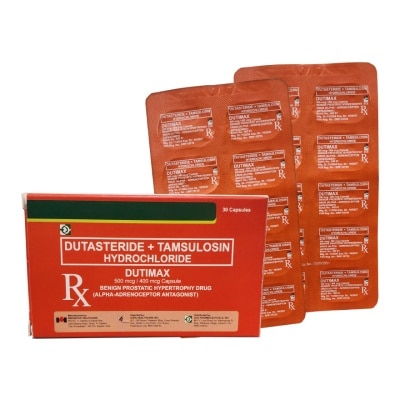 DUTIMAX DUTIMAX 500mcg/400mcg capsule Benign Prostatic Hypertrophy Drug [PRESCRIPTION REQUIRED]