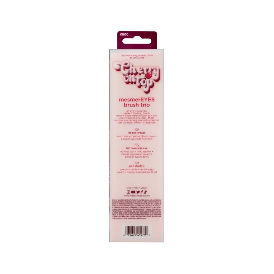 REAL TECHNIQUES Cherry On Top Mesmer Eyes Brush Trio