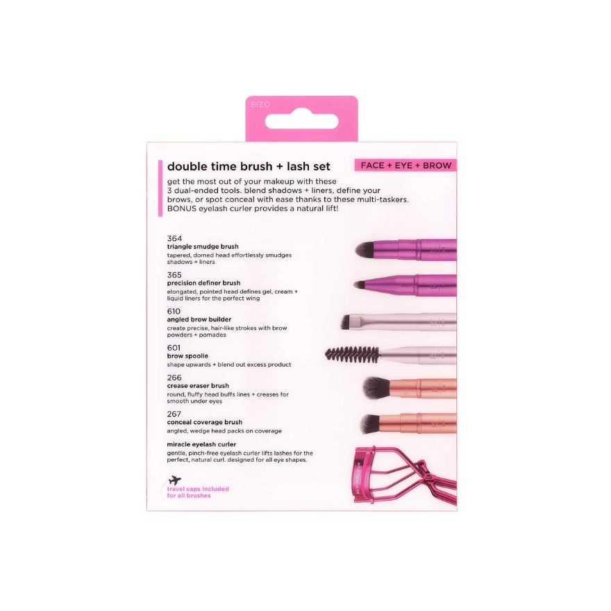 REAL TECHNIQUES Double Time Brush + Lash Set