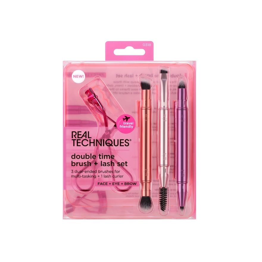 REAL TECHNIQUES Double Time Brush + Lash Set