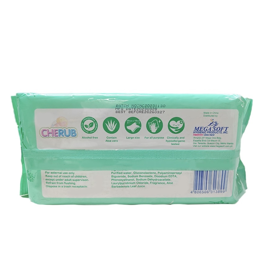 CHERUB Gentle & Soothing Scented Wipes 80s