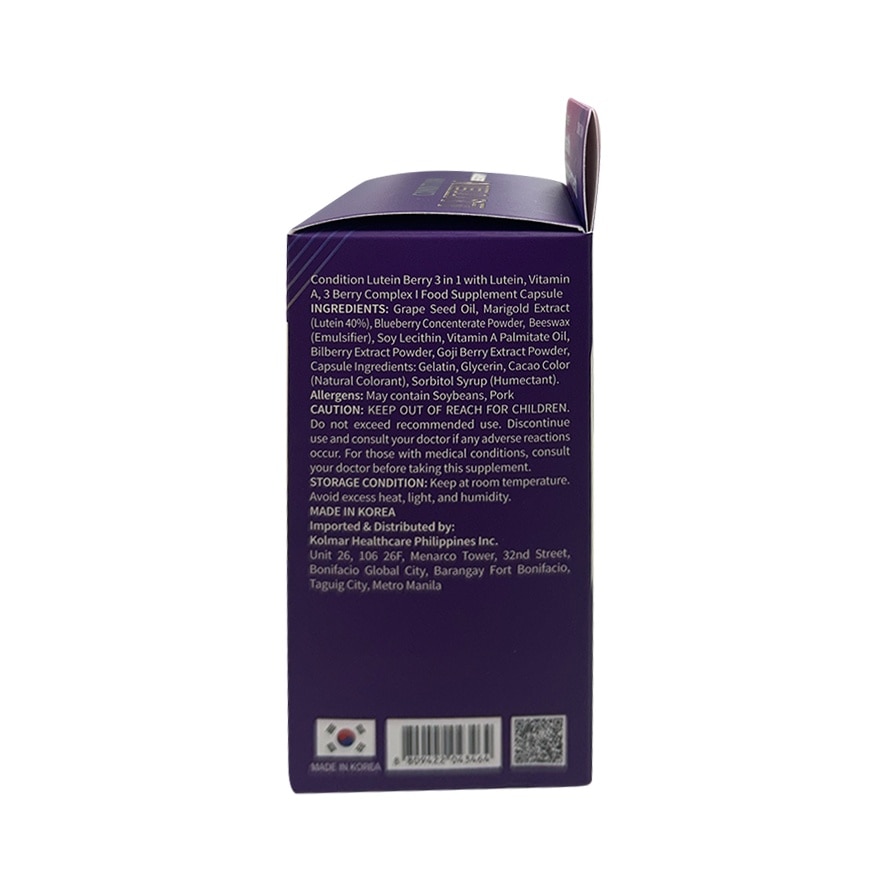 CONDITION Kolmar Lutein Berry Healthcare 3in1 60 Tablets