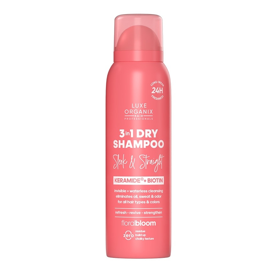 LUXE ORGANIX Hair Professionals 3in1 Dry Shampoo Sleek & Straight Floral Bloom 110ml