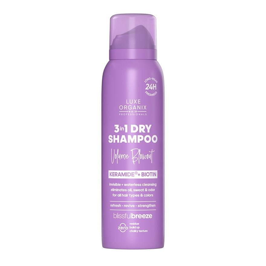 LUXE ORGANIX Hair Professionals 3in1 Dry Shampoo Volume Blowout Blissful Breeze 110ml