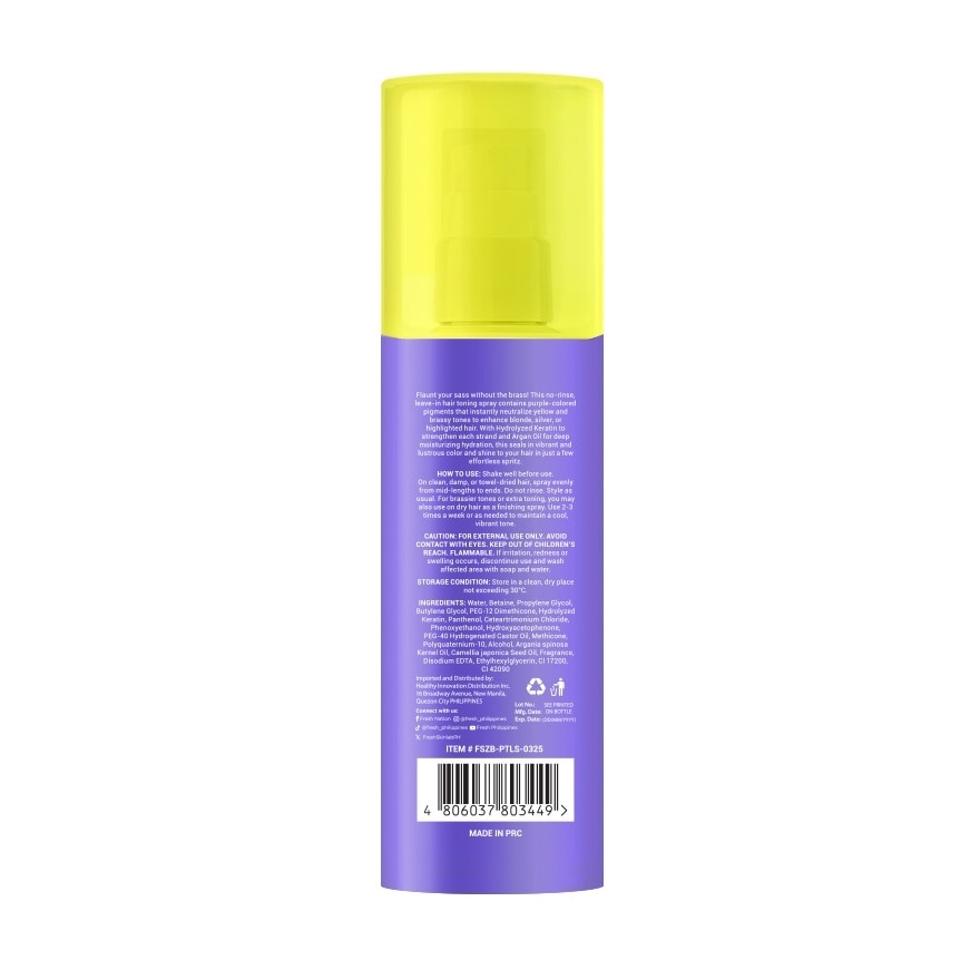 FRESH Hairlab Super Zero Brass Purple Toning Leave-In Spray 100ml