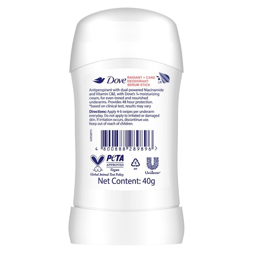 DOVE Radiant + Care Deodorant Serum Stick 40g