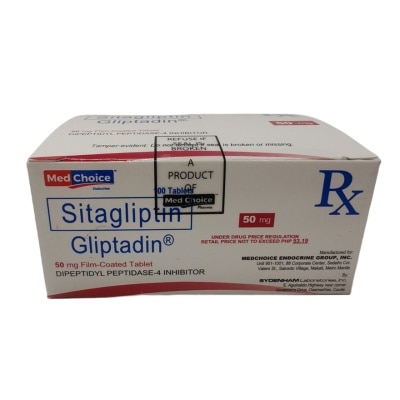 GLIPTADIN GLIPTADIN Sitagliptin Film Coated Tablet 50mg Sold Per Piece [PRESCRIPTION REQUIRED]
