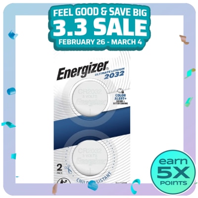 ENERGIZER ENERGIZER Ultimate Lithium Coin 3 Volts Blister Pack CR2032 2 Pieces