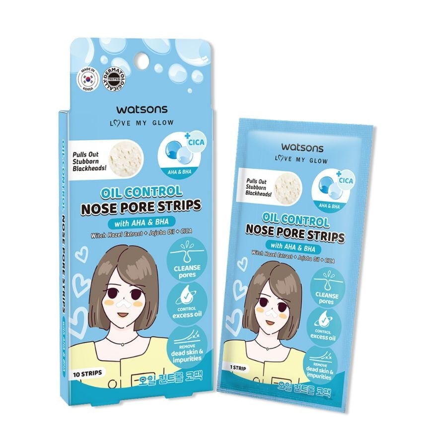 WATSONS OIL CONTROL NOSE PORE STRIPS WITH AHA AND BHA 10S