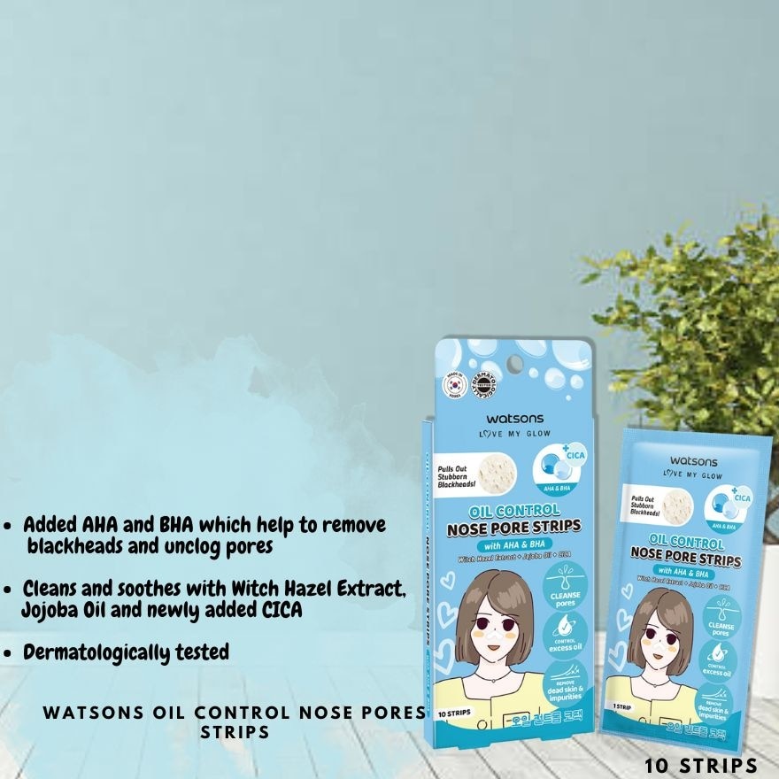 WATSONS OIL CONTROL NOSE PORE STRIPS WITH AHA AND BHA 10S