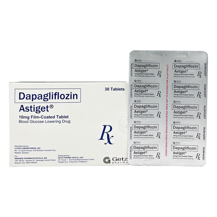 ASTIGET Dapagliflozin Film Coated Tablet 10mg Sold Per Piece [PRESCRIPTION REQUIRED]