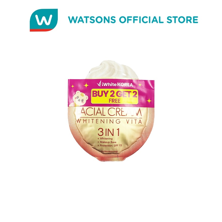 IWHITE KOREA Facial Cream Whitening Vita 3IN1 6ml Buy 2 Get 2