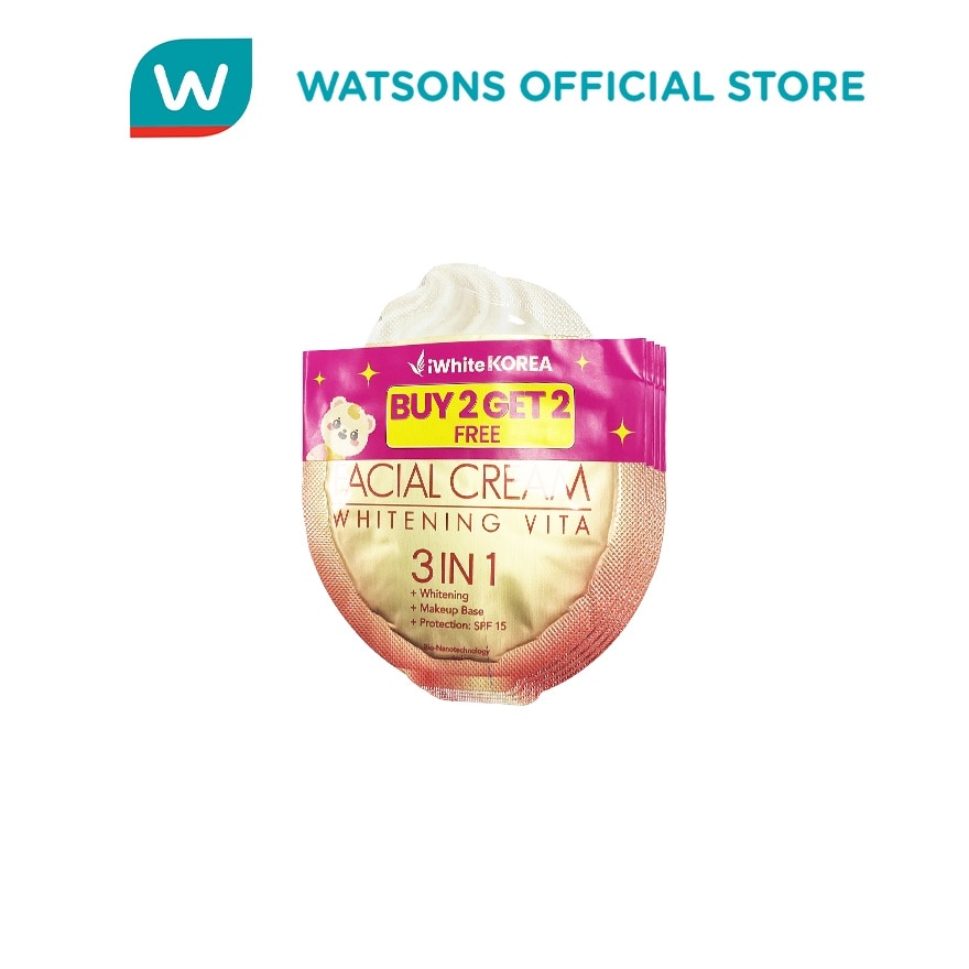IWHITE KOREA Facial Cream Whitening Vita 3IN1 6ml Buy 2 Get 2