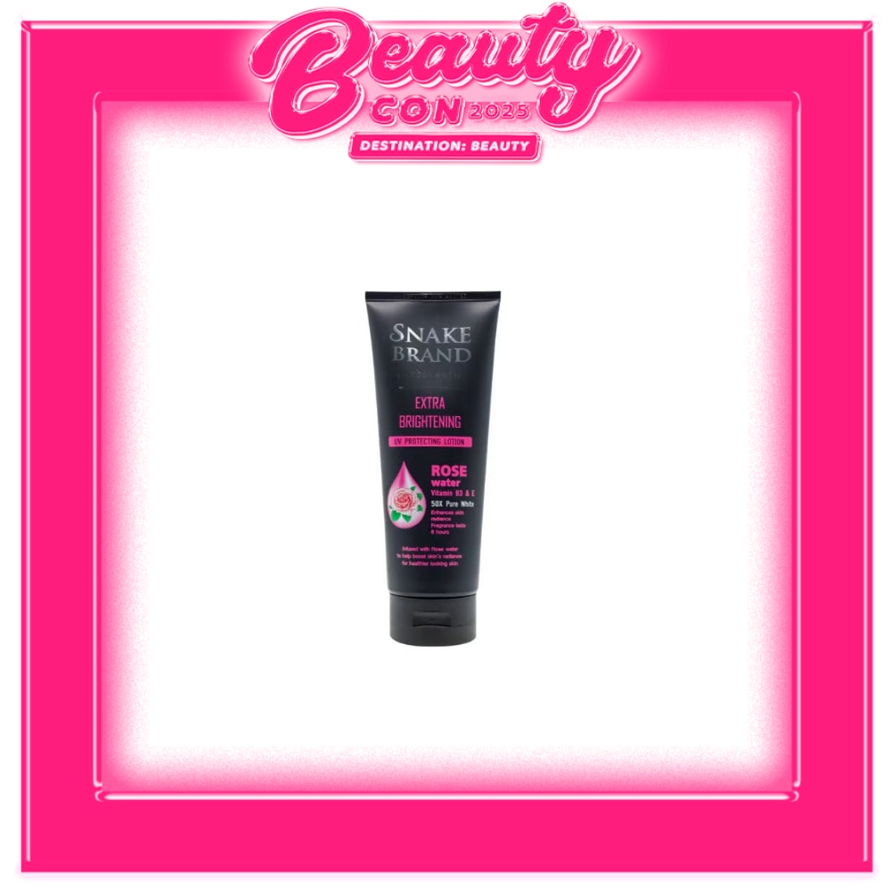 SNAKE BRAND Herbaceutic Rose Water Extra Brightening UV Protecting Lotion 180ml