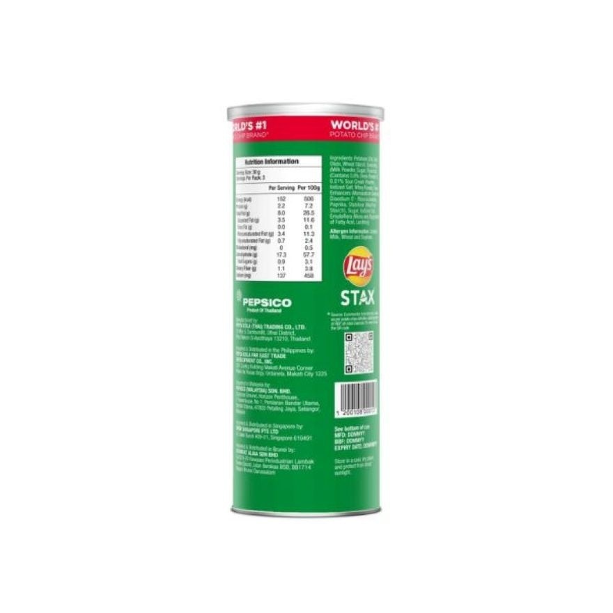 LAYS Stax Sour Cream & Onion 100g