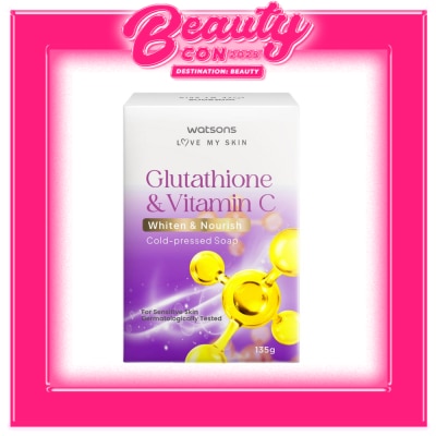 WATSONS WATSONS Glutathione & Vitamin C Whiten and Nourish Cold-Pressed Soap 135g