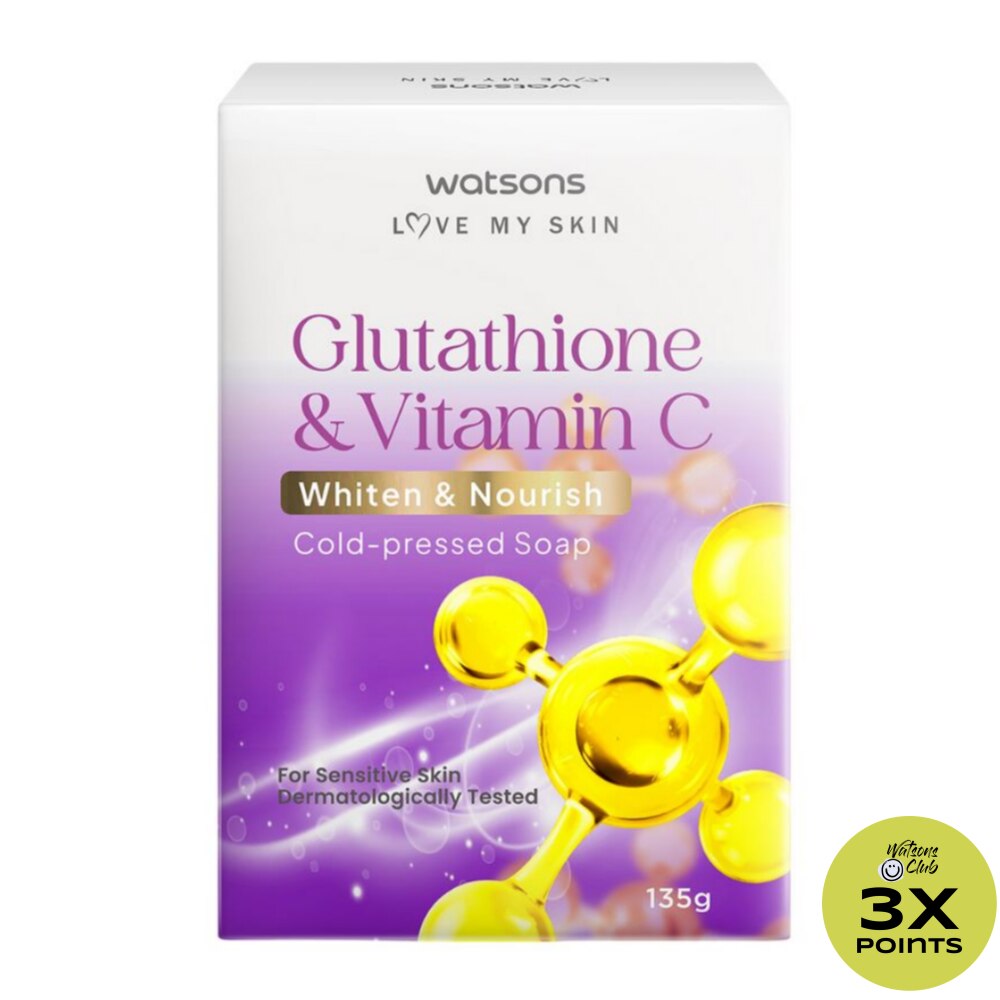 WATSONS Glutathione & Vitamin C Whiten and Nourish Cold-Pressed Soap 135g